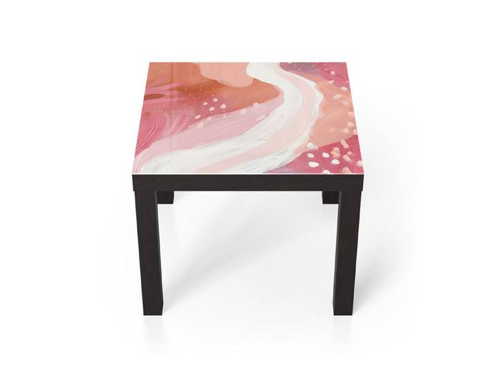 DEQORI Couchtisch 'Kosmischer Pastelltraum', Glas Beistelltisch Glastisch modern