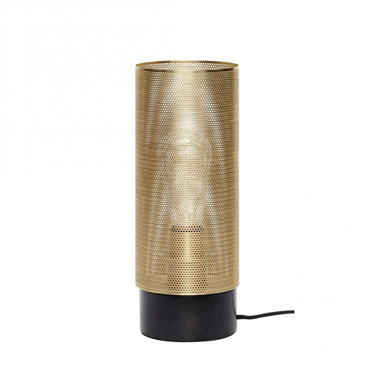 Hubsch Tafellamp messing/zwart rond