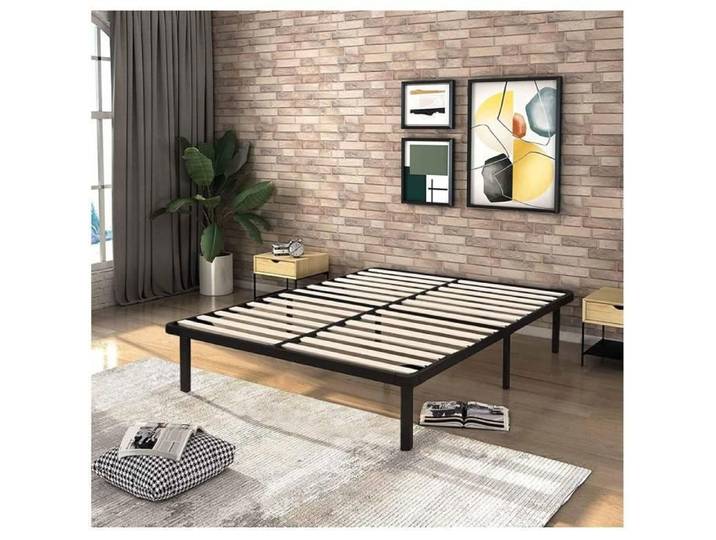 Sommier 140x190cm Sommiers à Lattes avec 7 Pieds pour Adulte Cadre de Lit 140x190 avec Sommier 140x190-7 Pieds