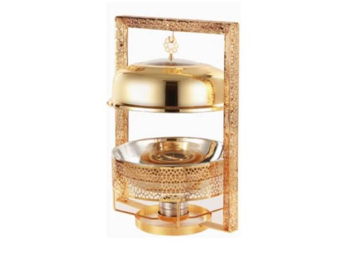 8Qt Luxus Chafing Dishes for Buffet Speisenwärmer Mit hängendem Deckel, elegantem Hohlmuster, Buffetwärmer for Hochzeiten, Partys