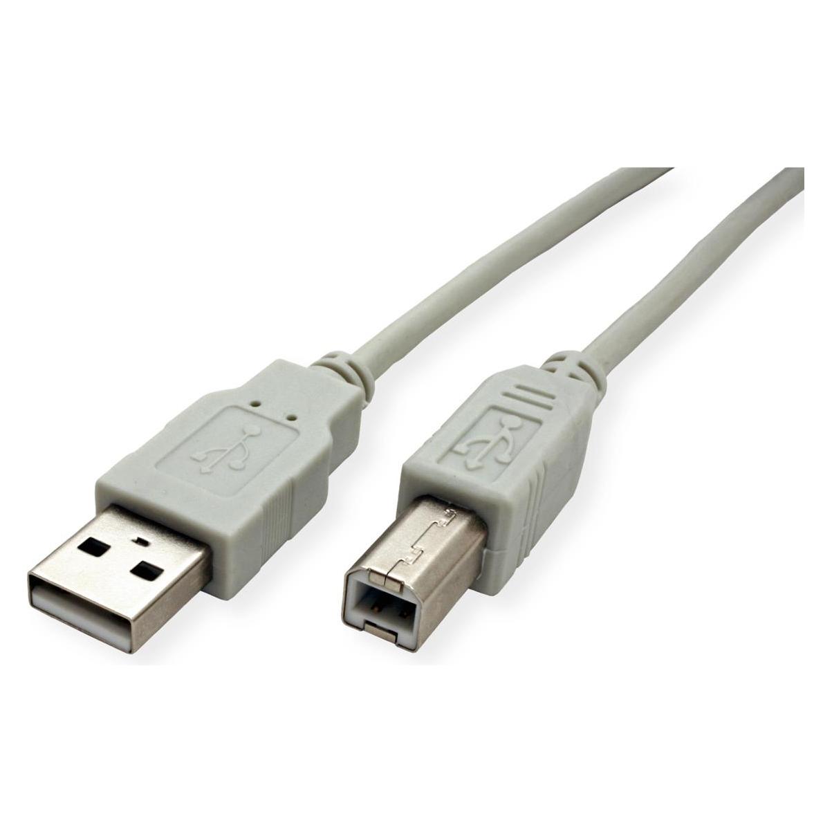 ITB USB 2.0 A/B M/M 3m USB-Kabel USB A USB B Weiss (3 m, USB 2.0) (S3103)