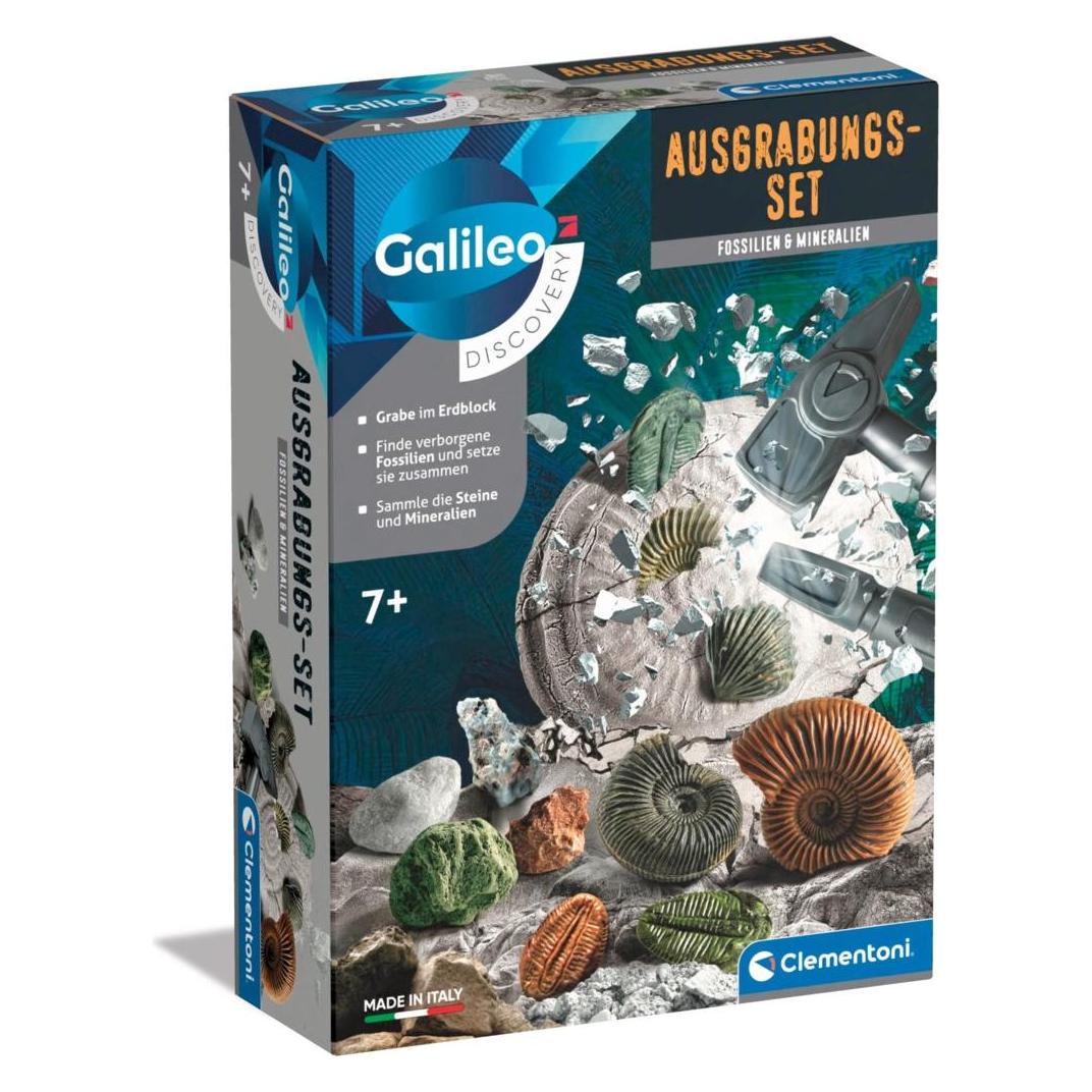Clementoni Austrabungs-Set Fossilien & Mineralien (59381)