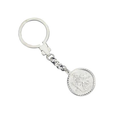 Schlüsselanhänger JOBO "Anhänger Schutzpatron Christophorus", silber (silber 925), Schlüsselanhänger, Damen, Silber 925 (Sterlingsilber), Schlüsselanhänger, 925 Silber