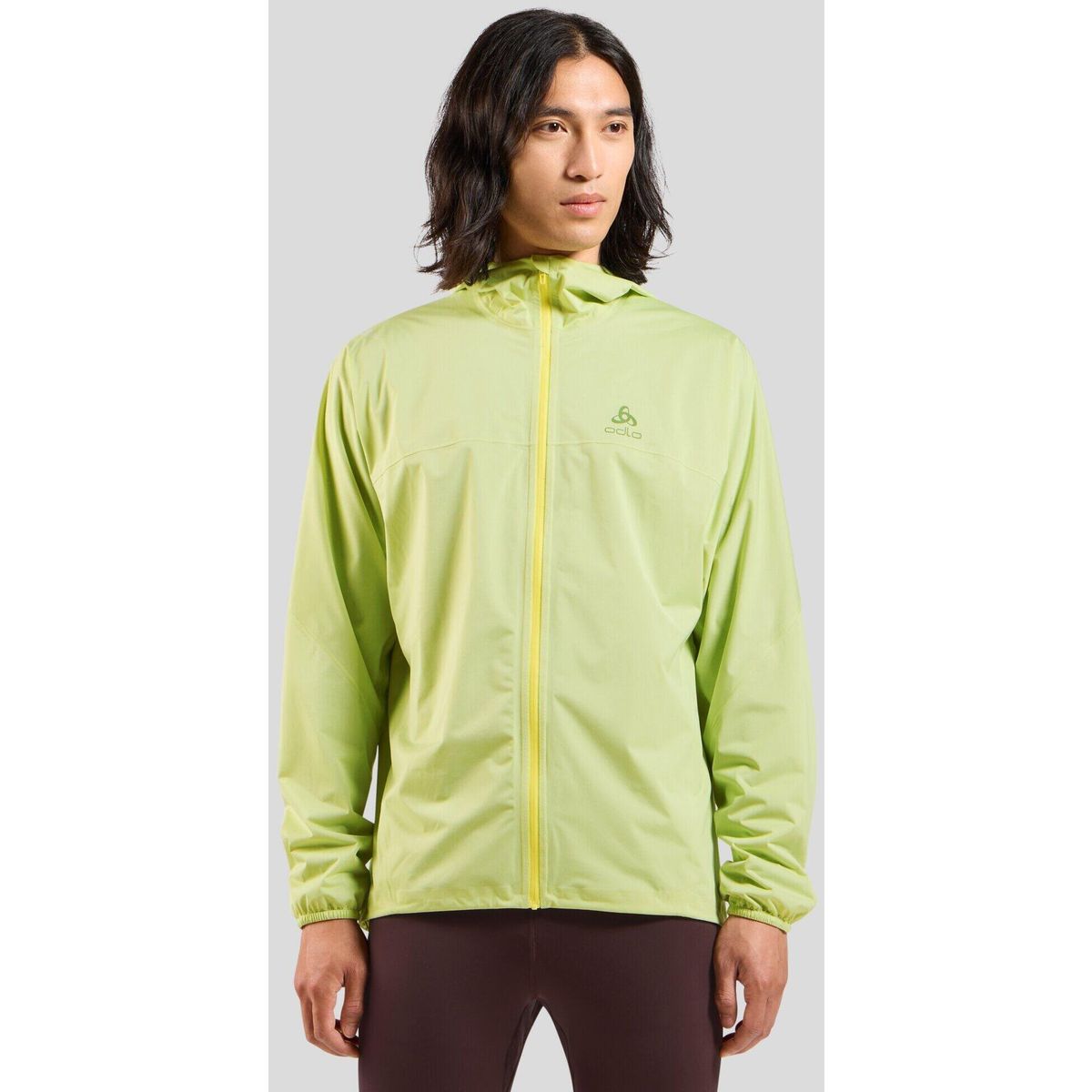 Odlo The X-alp Performance Knit Waterproof Running Jacket shadow lime (40440) M 313702-40440-M