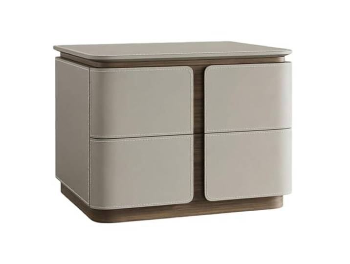 Kx9Lb8d Nachttische Nachttisch mit 2 Schubladen For die Organisation im Schlafzimmer oder Wohnbereich(Grigio,Mittel)