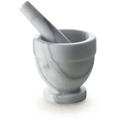 Excelsa Mörser Und Stößel Pesto Marmor 10x15,5x10 cm Grau