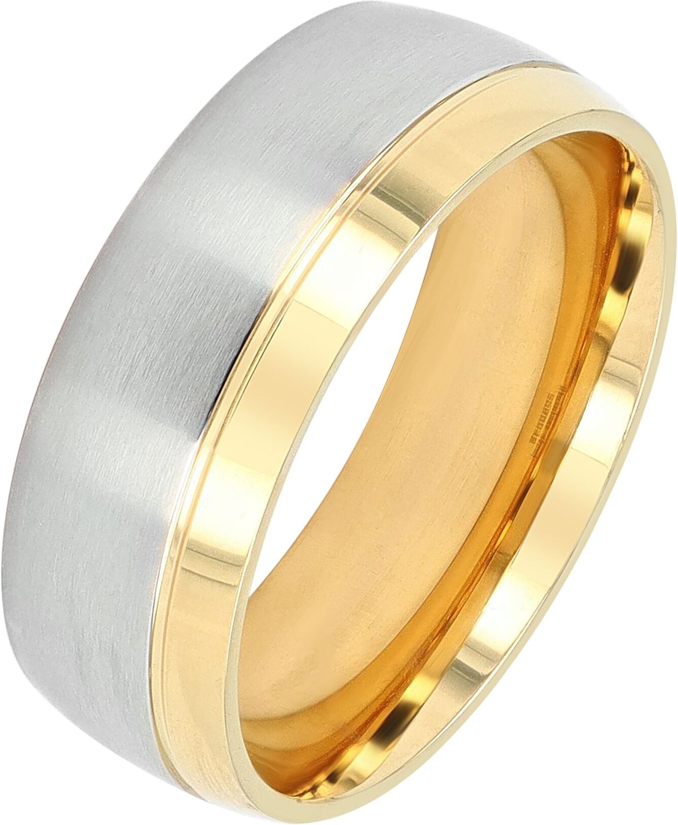 Partnerring AKZENT "Duo Expression, langlebig" Gr. 60, bunt (bicolor), Fingerringe, Herren, 60, Edelstahl, Partnerring