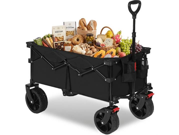 Sekey 330 lbs inklapbare opvouwbare bolderwagen met grote capaciteit