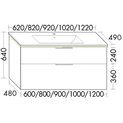 Burgbad Keramik-Waschtisch+Waschtischunterschrank Eqio Eiche Dekor Cashmere/Alpinweiss SHBU102F3180C0001