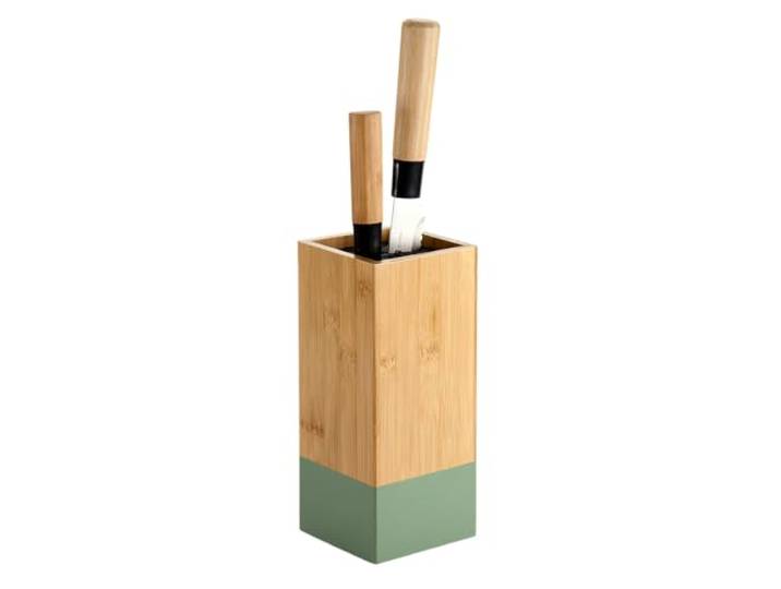 KESPER Messerblock aus FSC®-Bambus, grün, 10 x 10 x 23 cm 58031