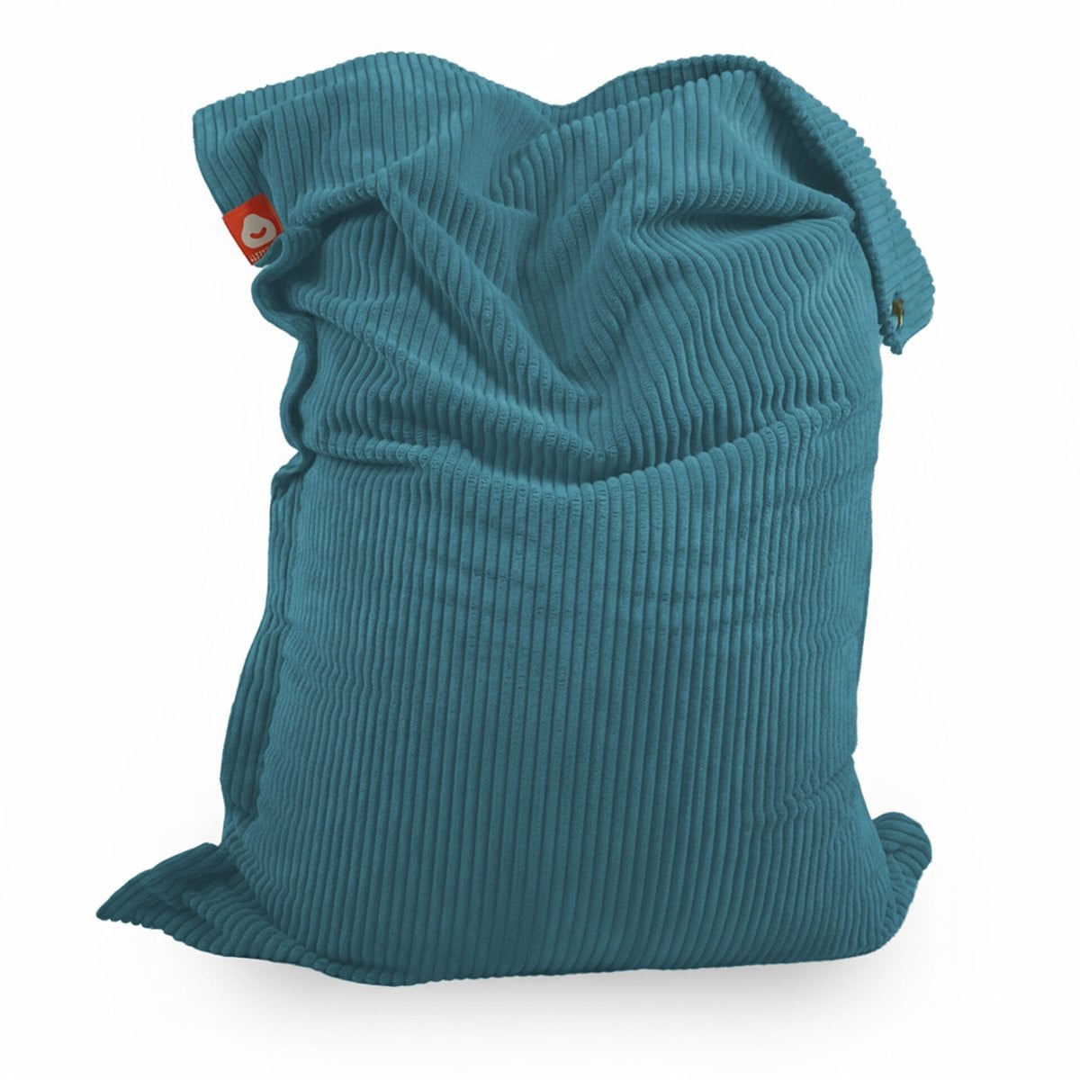 Whoober St. Tropez XL Rechthoekige Zitzak - Turquoise Ribfluweel