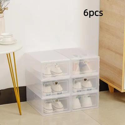 Inspired Finds ClearView Stackable Plastic Shoe Storage Drawer Organizer 12.99 9.06 5.51 In 6pcs