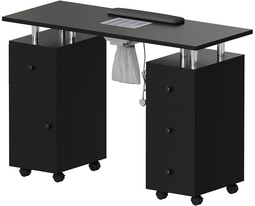 17 Stories MDF；Particleboard Makeup Organiser Black 75cm H X 110cm W X 45cm D