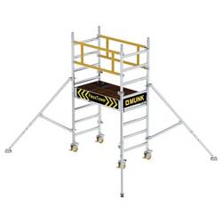 MUNK Günzburger Steigtechnik 125121 Aluminium beschichtet, Aluminium Rollgerüst Arbeitshöhe (max.): 3.10 cm 69 kg