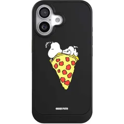 Nivocase Hülle für Apple iPhone 17 Handyhülle NIVOcore Case Schwarz Pizza Peanuts Snoopy (Apple iPhone 17), Smartphone Hülle, Schwarz