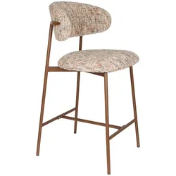2er-Set White Label Barhocker Claes Stoff Bunt