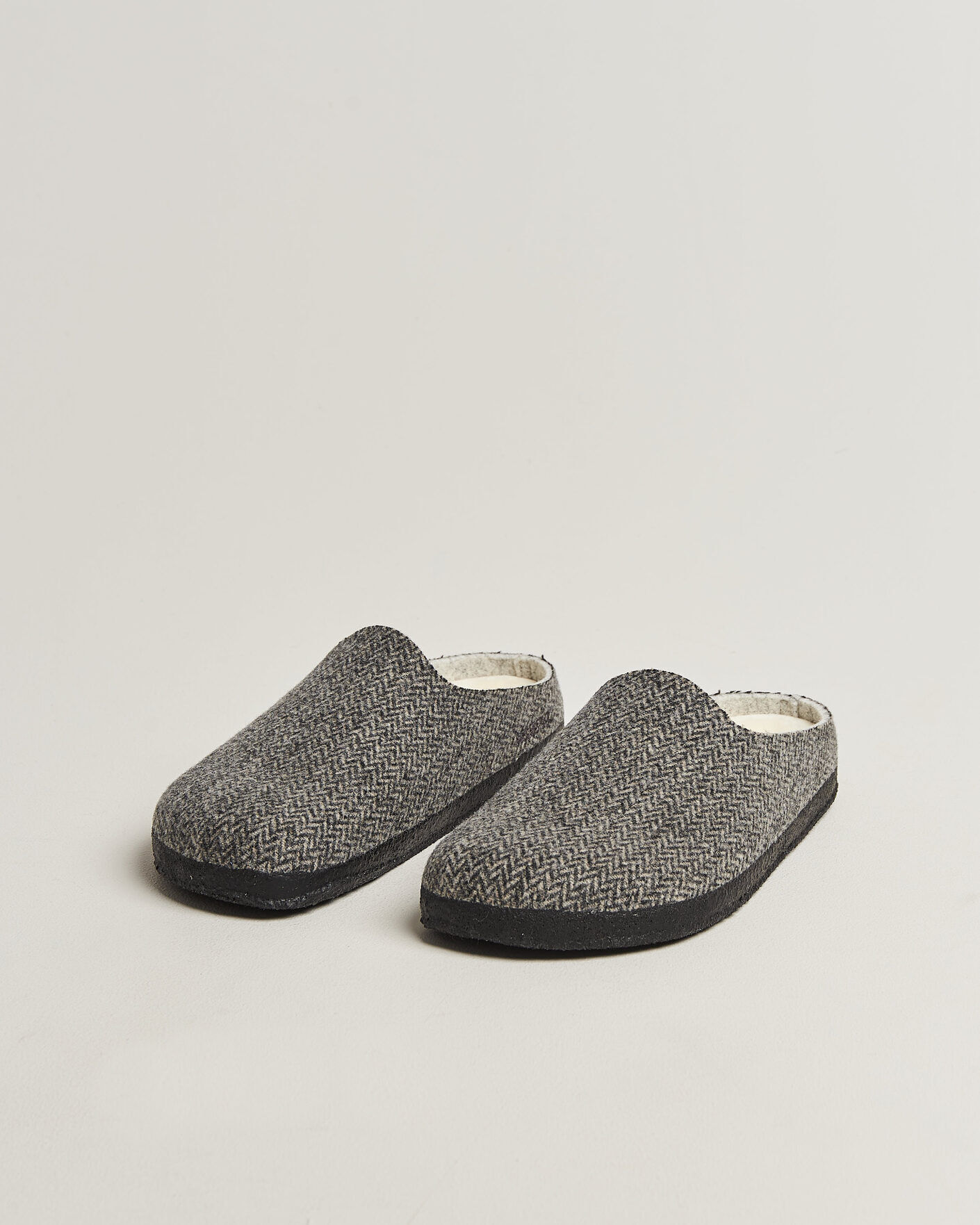 BIRKENSTOCK Amsterdam Wrapped Dip Shearling Dark Grey Herringbone men 41 Grå