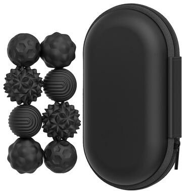 Uplifted Finds Silicone Magnetic Sensory Fidget Balls 8 Pcs Black