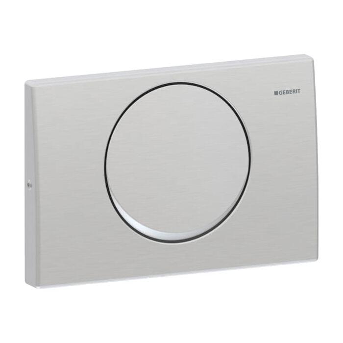 Geberit Delta 10 Betätigungsplatte 115101005 Edelstahl, für Spül-Stopp-Spülung, verschraubbar
