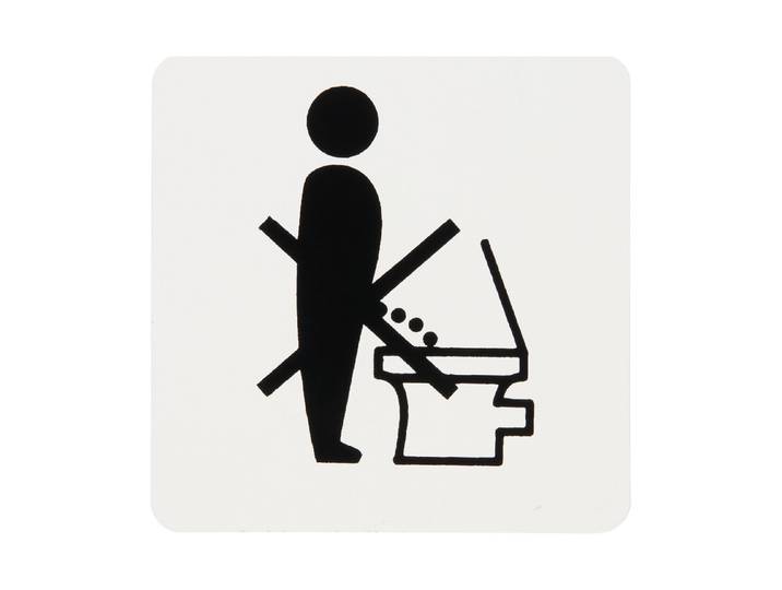 Aufkleber Bitte Hinsetzen