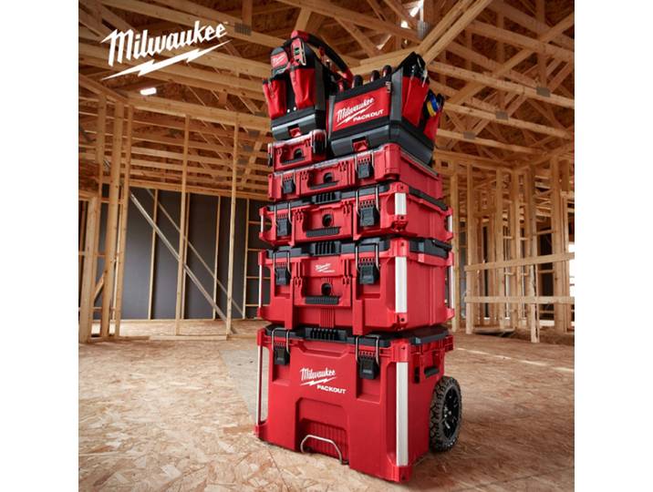Boîte à outils multifonctionnelle Milwaukee Packout, qualité industrielle, pour le stockage de matériel domestique