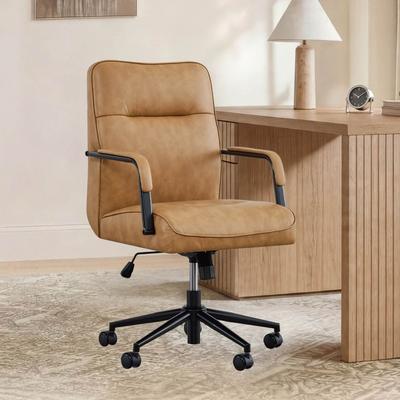 Spruce & Spring Height Adjustable Tufted Backrest Swivel Office Chair
