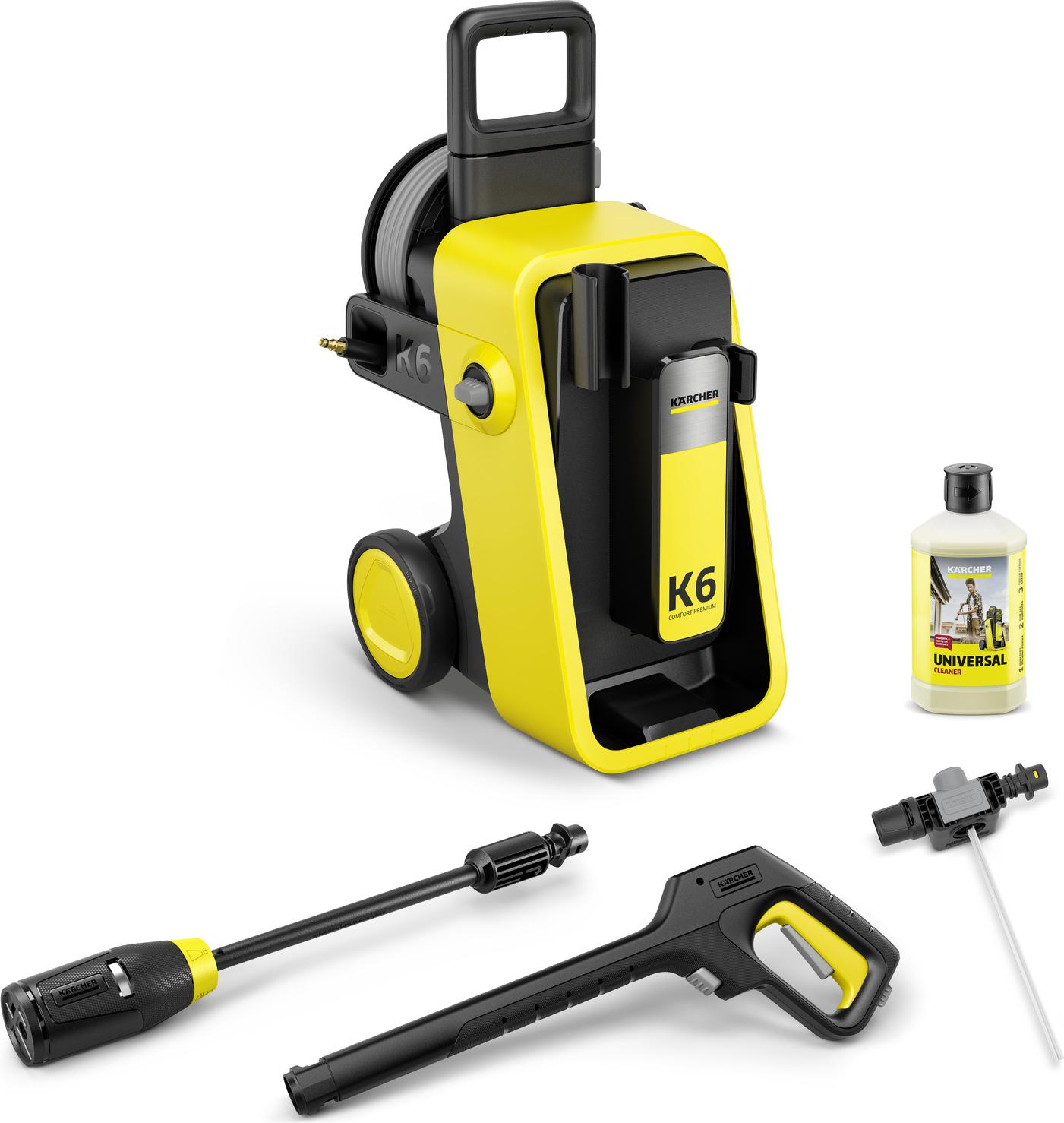 Kärcher Hochdruckreiniger K 6 Comfort Premium, 50m²/h, Schlauchtrommel, 4-in-1 Jet