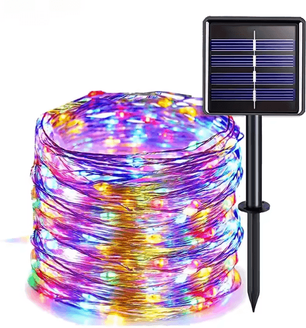 Inspire Essentials SolarTwinkle Outdoor Fairy String Lights multicolor 6m 50led