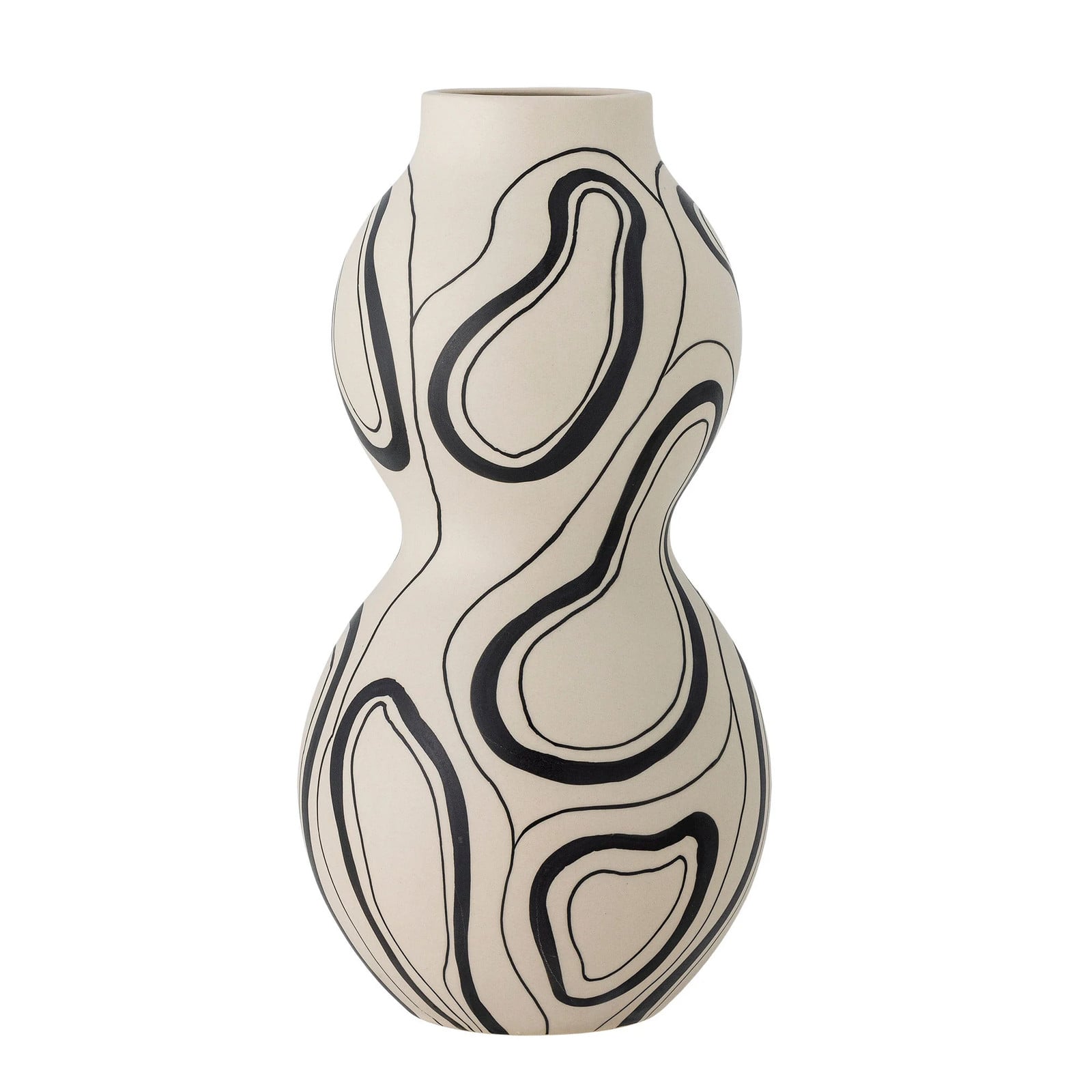 Bloomingville Nicola vaas - Zwart - Hoogte: 34 cm
