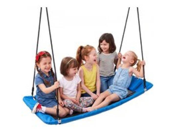VEVOR Nestschaukel Tellerschaukel Familienschaukel 317 kg 149x77 cm Blau, für Outdoor & Indoor, Schaukelsitz aus 900D Oxford-Gewebe mit 2 Aufhängegurten, Verstellbaren Seilen & Abgerundeten Kanten