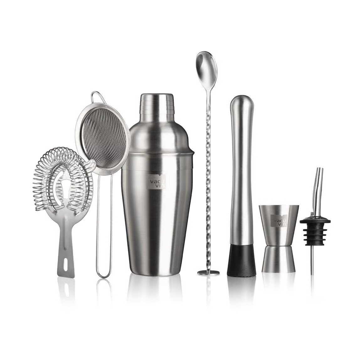 Vacuvin Lovers Bar In A Box cocktailset van roestvrij staal, 7-delig