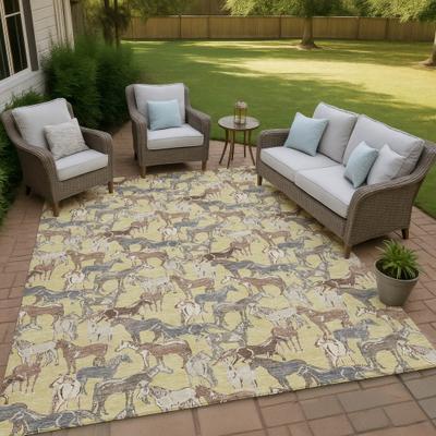Addison Rugs Machine Washable Indoor/ Outdoor Horse Herd Chantille Rug