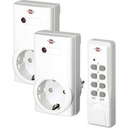 Brennenstuhl Brennenstuhl 1507150, Kabellos, 433,92 MHz, Indoor, Weiß, IP20, 150 mm 1507150 FSK 433 MHz Steckdosen-Set 2fach Steckdose 1000 W