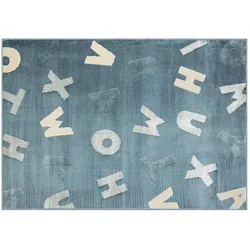 KJUT Webteppich  Alphabet , blau , Synthetische Fasern , Maße (cm): B: 133