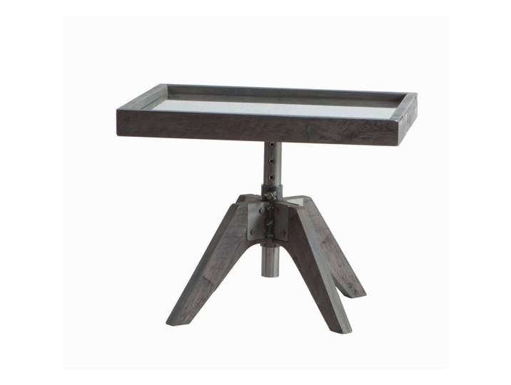 Hasena Nachtschrank, Grau, Holz, Metall, Akazie, massiv, 52x34-53x42 cm, höhenverstellbar, Schlafzimmer, Nachttische