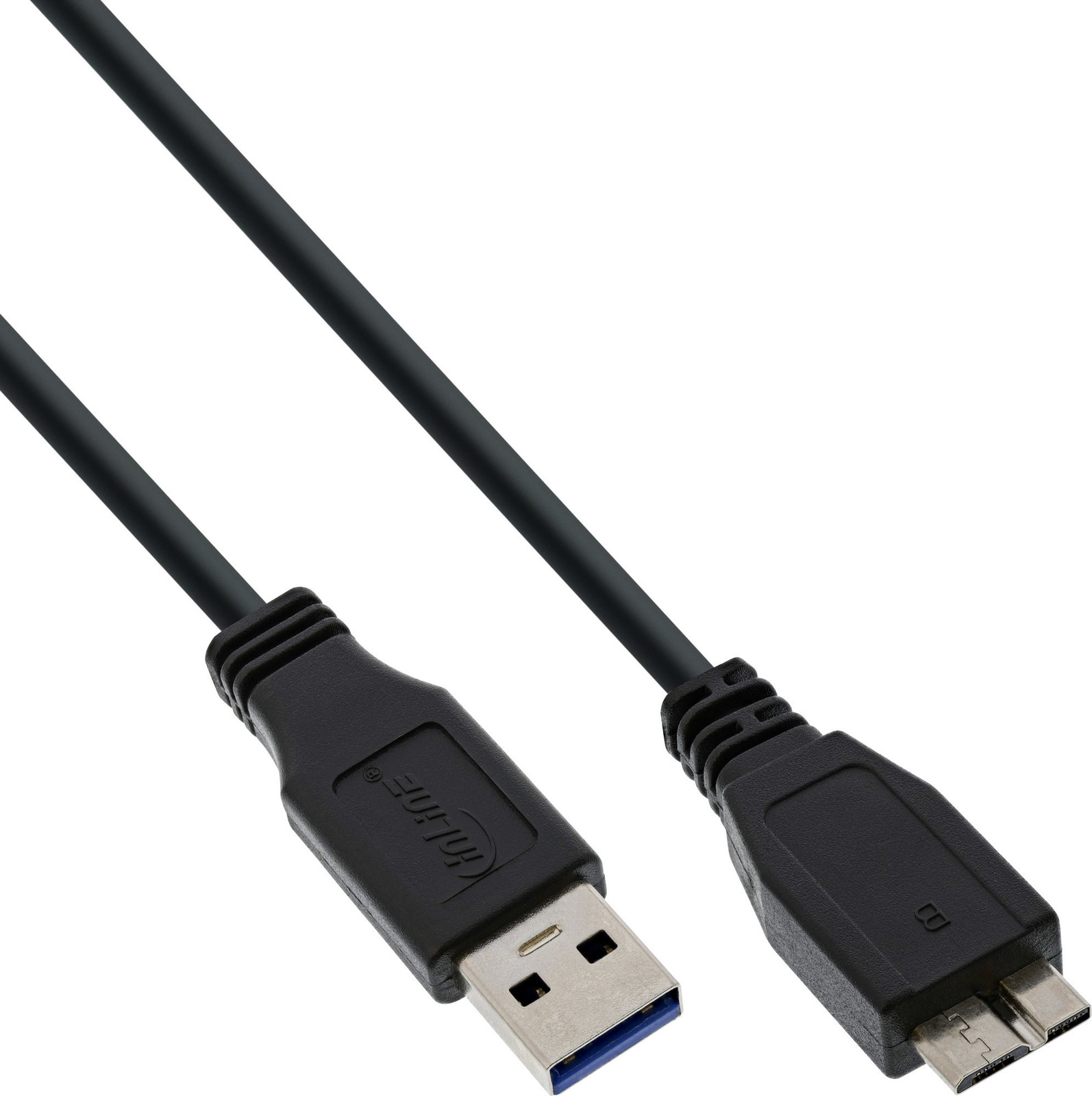 InLine USB-A naar Micro-USB B kabel, USB 3.2 Gen 1, 3 meter, Zwart