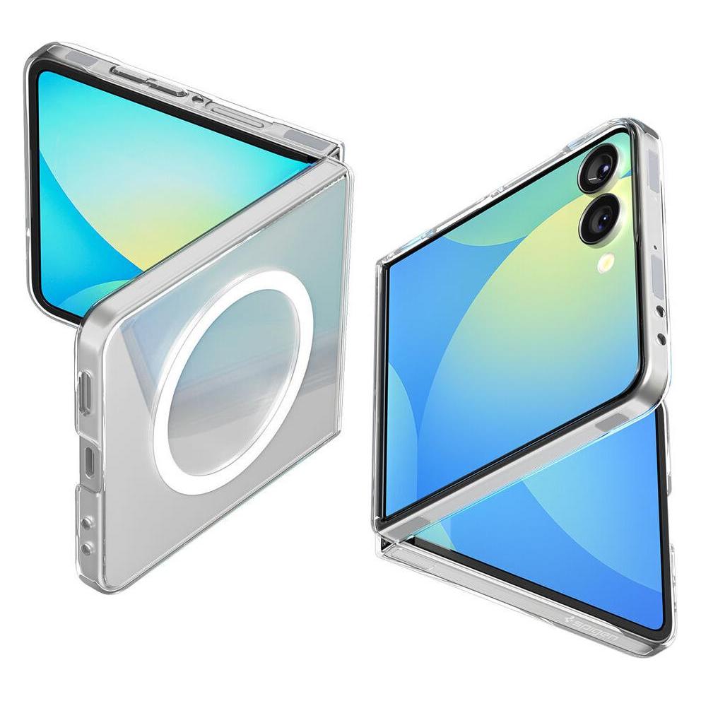 Spigen AirSkin Mag MagSafe Case für Samsung Galaxy Z Flip 7 - Klar und Weiss (Samsung Galaxy Z Flip7) (ACS09556)