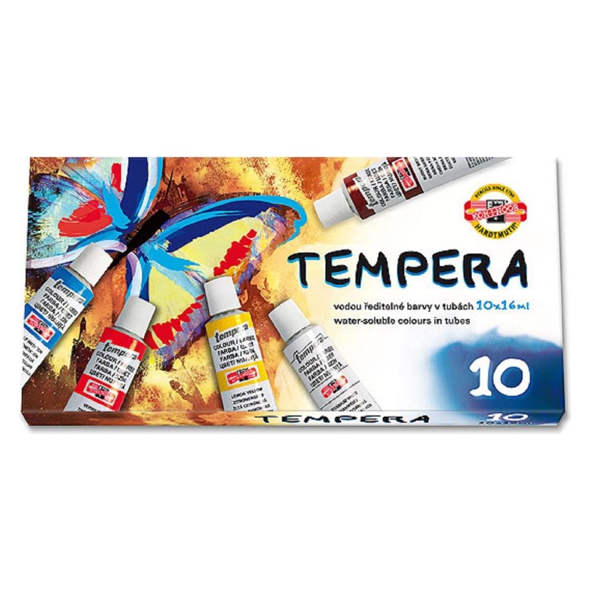 Koh-i-Noor Tempera Temperafarben farbsortiert 10 x 16,0 ml (16 ml) (162548)