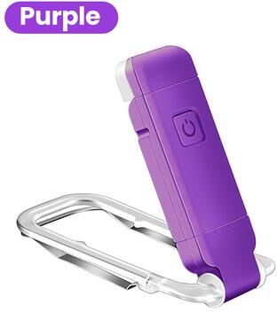 Uplifted Trends USB Mini Folding Reading Lamp Eye Protection Book Light Portable LED Study Light purple