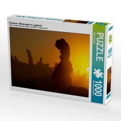 CALVENDO Puzzle Finnland - Winterszene in Lappland 1000 Teile Puzzle quer | 1000 Teile Lege-Größe 64 × 48 cm Foto-Puzzle für glückliche Stunden