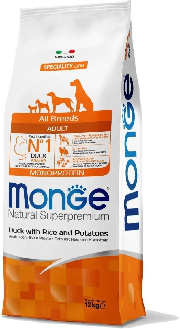 Kit Risparmio 2x12KG Monge Natural Superpremium Adult Anatra 2X12KG