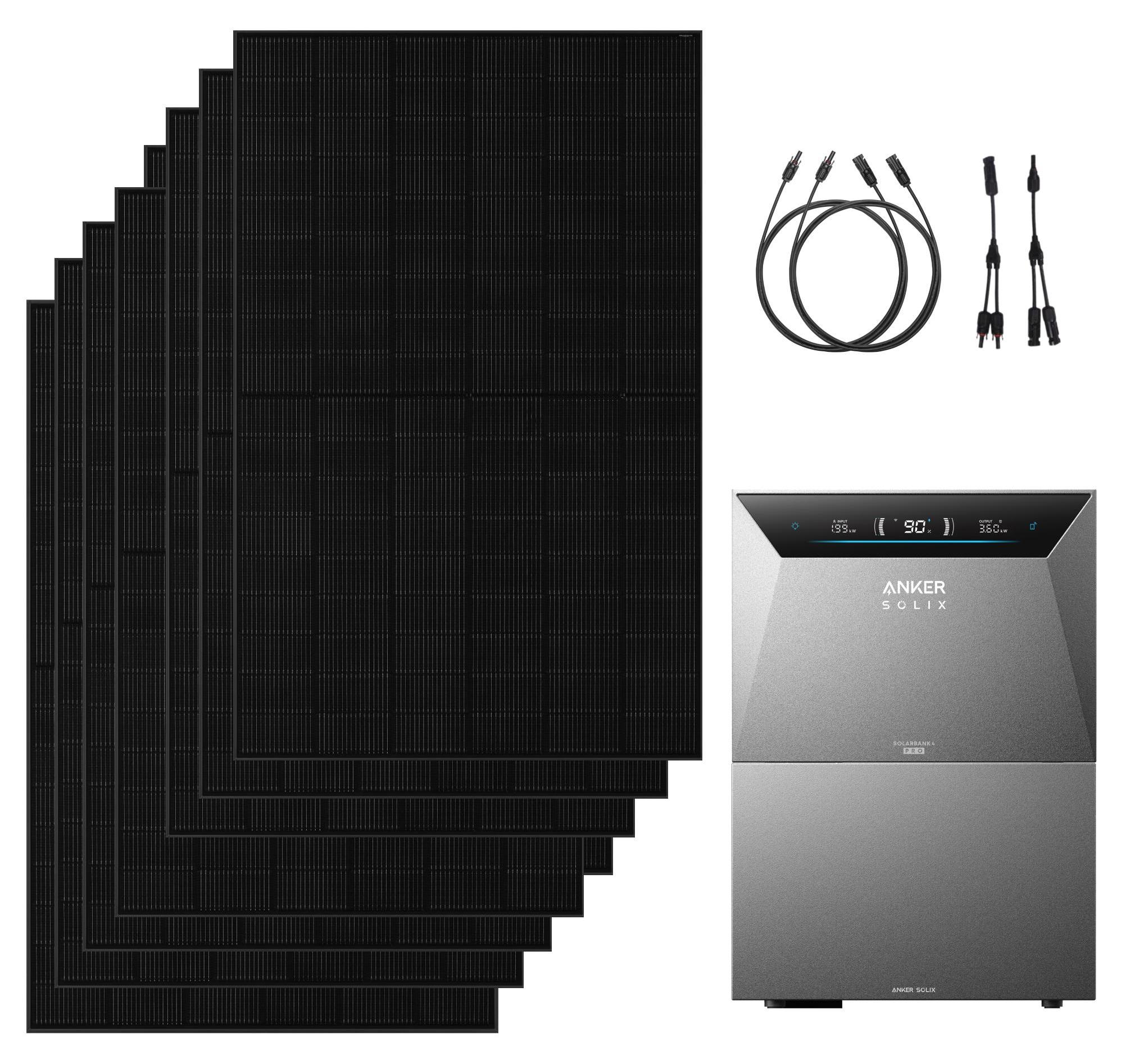 Anker Solix 4040W Balkonkraftwerk mit 8×505Wp Solar Modulen inkl. Anker Solarbank 4 Pro Speicher 5024Wh