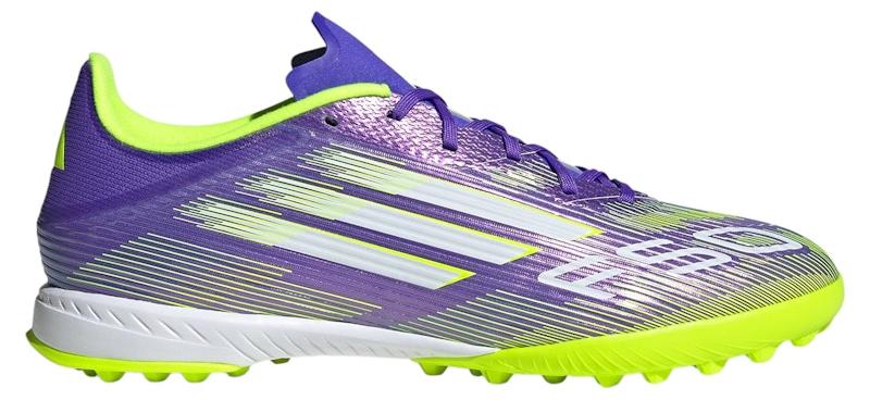 adidas F50 League TF Purple Rush Cloud White Lucid Lemon - EU 36