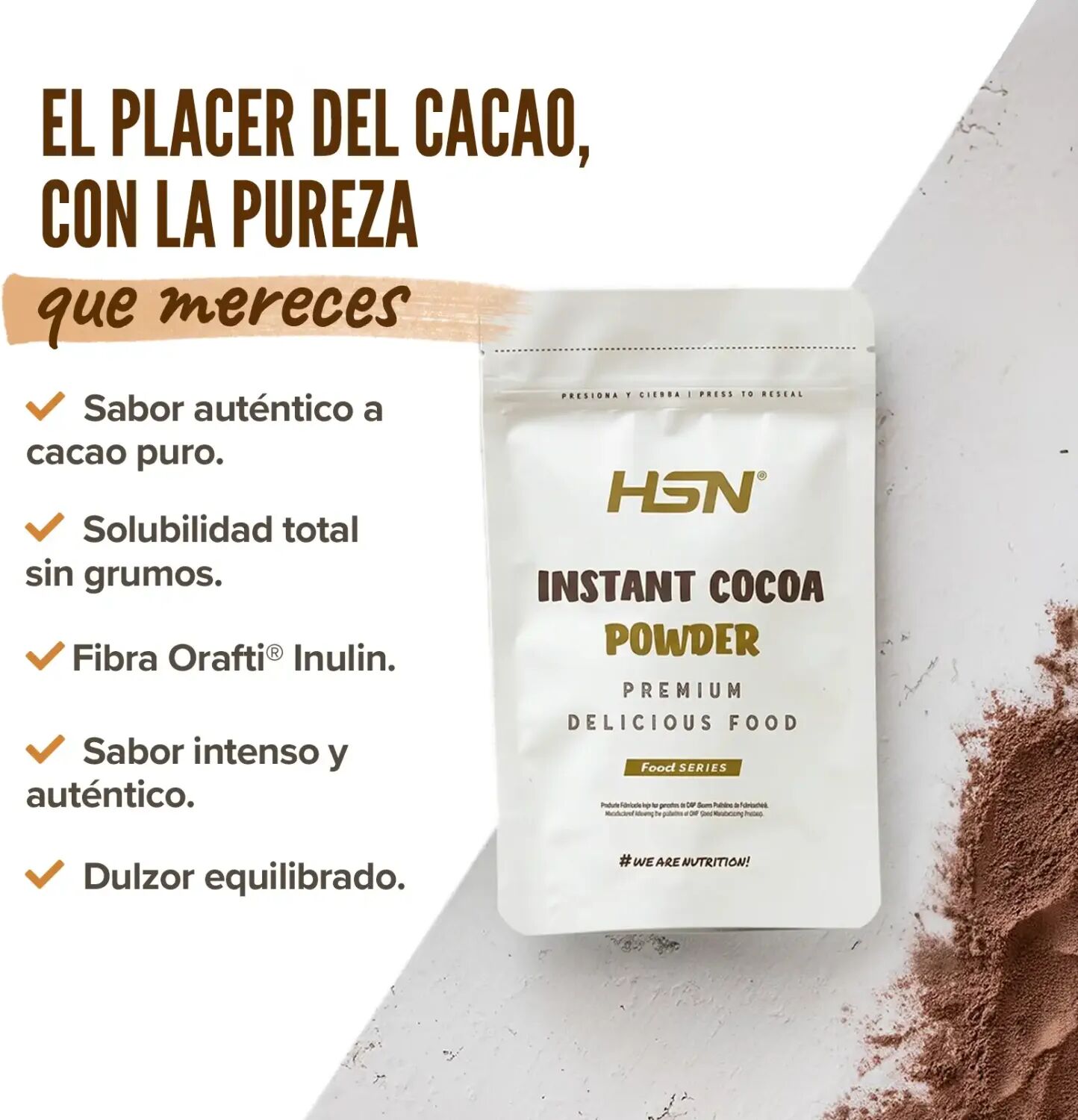 HSN Cacao instantáneo + inulina en polvo 500g - Alimentación Saludable - Polvo - 71  Servicios