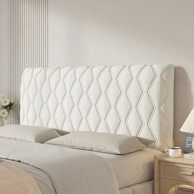 Evergreen Home Goods Universal Bed Headboard Cover, Thickened Soft Package, Anti Collision Backrest Protector, And Bed Spread white 120x70x25cm