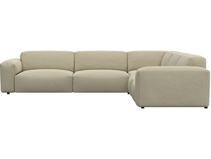 Ecksofa, 100% Polyester, Sandy Beige, 319×285 cm, L-Form, Modern, FLEXLUX Lucera
