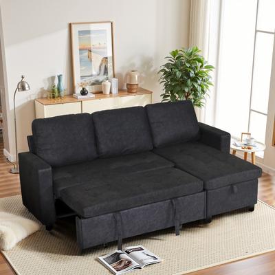 / Modern 2 in 1 Convertible Sleeper Sofa Bed with Pillows for Living Room Apartment