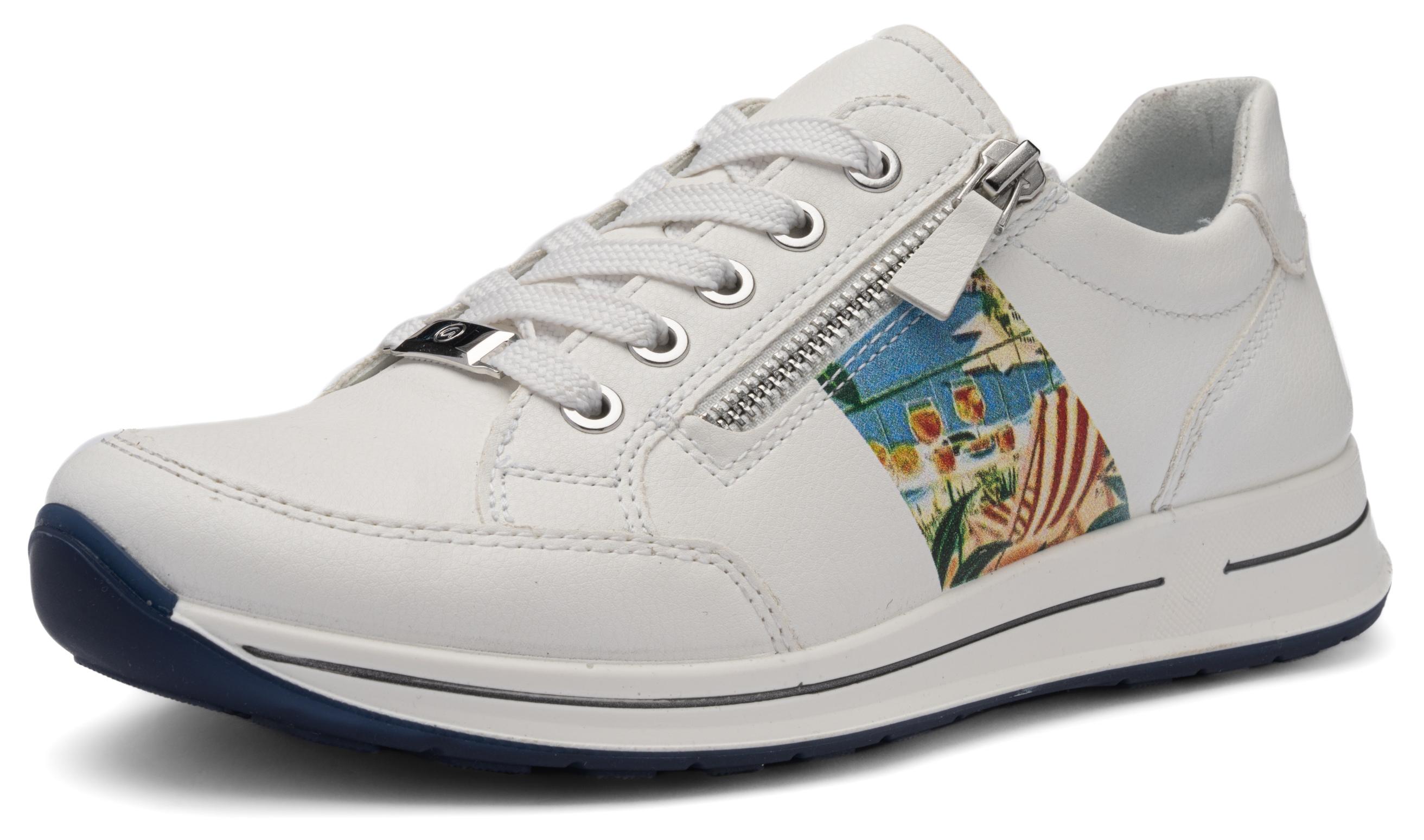 ara Sneaker Synthetik, wechselbares Fußbett, Reißverschluss, rutschhemmende Keilsohle, High Soft