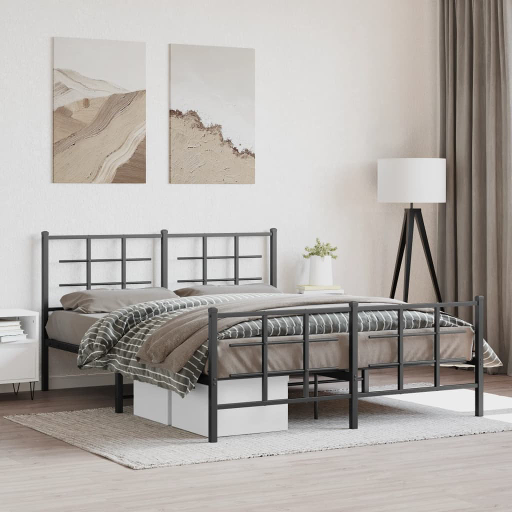 17 Stories Cullinan Metal Bed Black Kingsize (5')