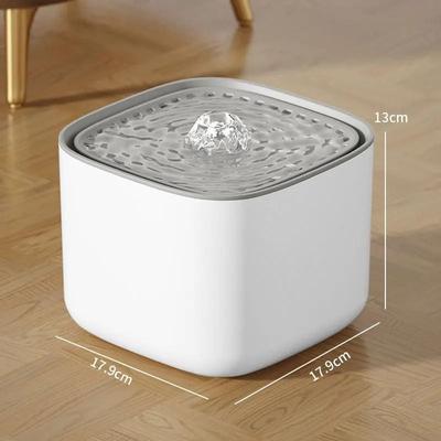 Inspired Finds 3L Ultra Quiet Cat Water Fountain With Multi Layer Filtration System white